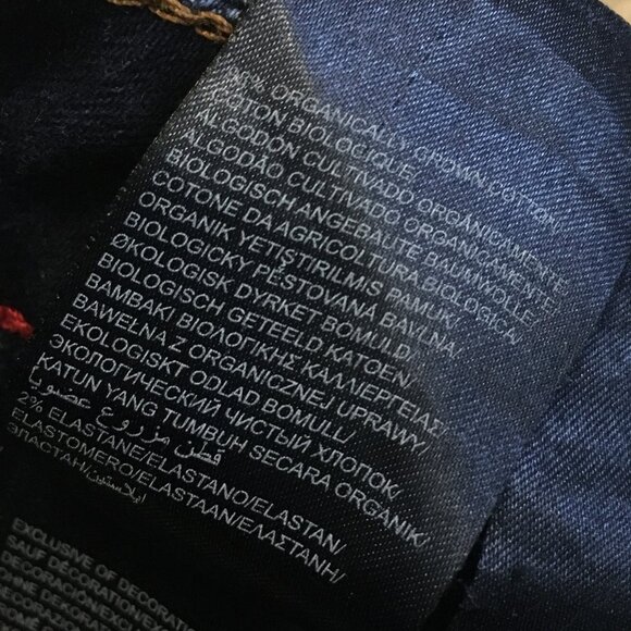 Tommy Hilfiger Organic Cotton Dark Navy Blue Denim Rome Straight Fit Jeans - Picture 11 of 16